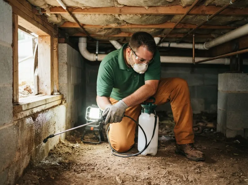 Crawlspace Pest Barrier Application in Marietta, GA